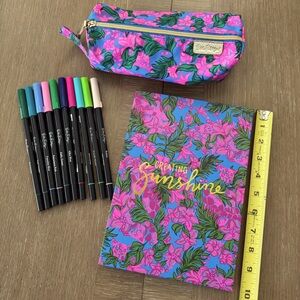 Lilly Pulitzer Sketch Book and Markers Set